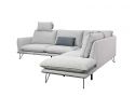 2 Seater L-Shape Corner Lounge with Chaise and Headrest - Wallu